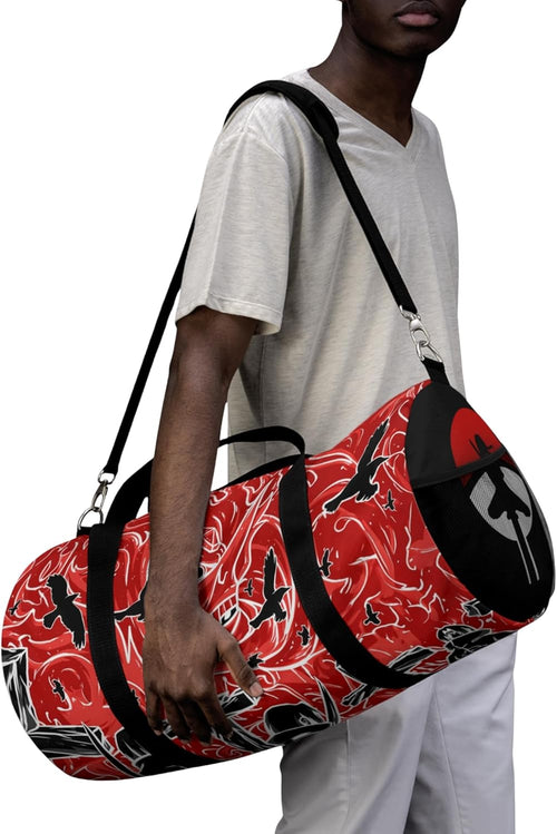 Anime Gym Bag for Women Men - Large Capacity Waterproof Workout Fitness Travel Sports Bags Fashion Street Camping ExpandaCLe Carry On Duffle Bag For Couple (Red Tachi) PTY